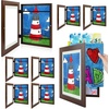 image:image2 Pack 9x12 FrontOpening Kids Artwork Frames Changeable Walnut  Magnetic Door Holds 50 Art Pieces Picture Frame Great for Kids Drawings Children Art Projects Crafts Schoolwork or HomeWalnut