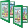 image:image2 Pack 9x12 FrontOpening Kids Artwork Frames Changeable Walnut  Magnetic Door Holds 50 Art Pieces Picture Frame Great for Kids Drawings Children Art Projects Crafts Schoolwork or HomeGreen