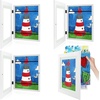 image:image2 Pack 9x12 FrontOpening Kids Artwork Frames Changeable Walnut  Magnetic Door Holds 50 Art Pieces Picture Frame Great for Kids Drawings Children Art Projects Crafts Schoolwork or HomeWhite