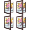 image:image2 Pack 9x12 FrontOpening Kids Artwork Frames Changeable Walnut  Magnetic Door Holds 50 Art Pieces Picture Frame Great for Kids Drawings Children Art Projects Crafts Schoolwork or HomeWalnut