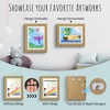 image:image2 Pack 9x12 FrontOpening Kids Artwork Frames Changeable Walnut  Magnetic Door Holds 50 Art Pieces Picture Frame Great for Kids Drawings Children Art Projects Crafts Schoolwork or HomeBrown