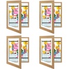 image:image2 Pack 9x12 FrontOpening Kids Artwork Frames Changeable Walnut  Magnetic Door Holds 50 Art Pieces Picture Frame Great for Kids Drawings Children Art Projects Crafts Schoolwork or HomeBrown