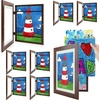 image:image2 Pack 9x12 FrontOpening Kids Artwork Frames Changeable Walnut  Magnetic Door Holds 50 Art Pieces Picture Frame Great for Kids Drawings Children Art Projects Crafts Schoolwork or HomeWalnut