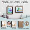 image:image2 Pack 9x12 FrontOpening Kids Artwork Frames Changeable Walnut  Magnetic Door Holds 50 Art Pieces Picture Frame Great for Kids Drawings Children Art Projects Crafts Schoolwork or HomeWalnut