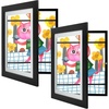 image:image2 Pack 9x12 FrontOpening Kids Artwork Frames Changeable Walnut  Magnetic Door Holds 50 Art Pieces Picture Frame Great for Kids Drawings Children Art Projects Crafts Schoolwork or HomeBlack