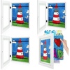 image:image2 Pack 9x12 FrontOpening Kids Artwork Frames Changeable Walnut  Magnetic Door Holds 50 Art Pieces Picture Frame Great for Kids Drawings Children Art Projects Crafts Schoolwork or HomeWhite