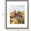 image:imageGolden State Art 12x12 Picture Frame  Ivory Mat for 8x8 Photos  White Wood Grain Style  Wall Display  Great for Weddings Photos Anniversary Photos Memories PaintingGray