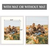 image:imageGolden State Art 12x12 Picture Frame  Ivory Mat for 8x8 Photos  White Wood Grain Style  Wall Display  Great for Weddings Photos Anniversary Photos Memories PaintingWhite