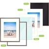 image:imageGolden State Art 12x12 Picture Frame  Ivory Mat for 8x8 Photos  White Wood Grain Style  Wall Display  Great for Weddings Photos Anniversary Photos Memories PaintingGray
