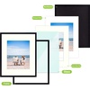 image:imageGolden State Art 12x12 Picture Frame  Ivory Mat for 8x8 Photos  White Wood Grain Style  Wall Display  Great for Weddings Photos Anniversary Photos Memories PaintingBlack