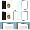 image:imageGolden State Art 12x12 Picture Frame  Ivory Mat for 8x8 Photos  White Wood Grain Style  Wall Display  Great for Weddings Photos Anniversary Photos Memories PaintingGray