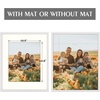 image:imageGolden State Art 12x12 Picture Frame  Ivory Mat for 8x8 Photos  White Wood Grain Style  Wall Display  Great for Weddings Photos Anniversary Photos Memories PaintingWhite