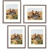 image:imageGolden State Art 12x12 Picture Frame  Ivory Mat for 8x8 Photos  White Wood Grain Style  Wall Display  Great for Weddings Photos Anniversary Photos Memories PaintingGray