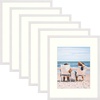 image:imageGolden State Art 12x12 Picture Frame  Ivory Mat for 8x8 Photos  White Wood Grain Style  Wall Display  Great for Weddings Photos Anniversary Photos Memories PaintingWhite