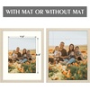 image:imageGolden State Art 12x12 Picture Frame  Ivory Mat for 8x8 Photos  White Wood Grain Style  Wall Display  Great for Weddings Photos Anniversary Photos Memories PaintingBeige