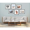 image:imageGolden State Art 12x12 Picture Frame  Ivory Mat for 8x8 Photos  White Wood Grain Style  Wall Display  Great for Weddings Photos Anniversary Photos Memories PaintingBlack