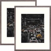 image:imageGolden State Art 12x12 Picture Frame  Ivory Mat for 8x8 Photos  White Wood Grain Style  Wall Display  Great for Weddings Photos Anniversary Photos Memories PaintingGray