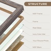 image:imageGolden State Art 12x12 Picture Frame  Ivory Mat for 8x8 Photos  White Wood Grain Style  Wall Display  Great for Weddings Photos Anniversary Photos Memories PaintingGray
