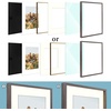 image:imageGolden State Art 12x12 Picture Frame  Ivory Mat for 8x8 Photos  White Wood Grain Style  Wall Display  Great for Weddings Photos Anniversary Photos Memories PaintingGray