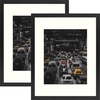 image:imageGolden State Art 12x12 Picture Frame  Ivory Mat for 8x8 Photos  White Wood Grain Style  Wall Display  Great for Weddings Photos Anniversary Photos Memories PaintingBlack