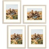 image:imageGolden State Art 12x12 Picture Frame  Ivory Mat for 8x8 Photos  White Wood Grain Style  Wall Display  Great for Weddings Photos Anniversary Photos Memories PaintingBeige