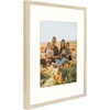 image:imageGolden State Art 12x12 Picture Frame  Ivory Mat for 8x8 Photos  White Wood Grain Style  Wall Display  Great for Weddings Photos Anniversary Photos Memories PaintingBeige