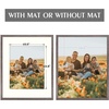 image:imageGolden State Art 12x12 Picture Frame  Ivory Mat for 8x8 Photos  White Wood Grain Style  Wall Display  Great for Weddings Photos Anniversary Photos Memories PaintingGray