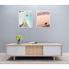 image:imageGolden State Art 12x12 Picture Frame  Ivory Mat for 8x8 Photos  White Wood Grain Style  Wall Display  Great for Weddings Photos Anniversary Photos Memories PaintingWhite