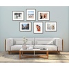 image:imageGolden State Art 12x12 Picture Frame  Ivory Mat for 8x8 Photos  White Wood Grain Style  Wall Display  Great for Weddings Photos Anniversary Photos Memories PaintingGray