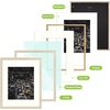 image:imageGolden State Art 12x12 Picture Frame  Ivory Mat for 8x8 Photos  White Wood Grain Style  Wall Display  Great for Weddings Photos Anniversary Photos Memories PaintingBeige