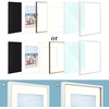 image:imageGolden State Art 12x12 Picture Frame  Ivory Mat for 8x8 Photos  White Wood Grain Style  Wall Display  Great for Weddings Photos Anniversary Photos Memories PaintingWhite