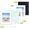image:imageGolden State Art 12x12 Picture Frame  Ivory Mat for 8x8 Photos  White Wood Grain Style  Wall Display  Great for Weddings Photos Anniversary Photos Memories PaintingWhite