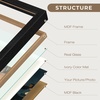 image:imageGolden State Art 12x12 Picture Frame  Ivory Mat for 8x8 Photos  White Wood Grain Style  Wall Display  Great for Weddings Photos Anniversary Photos Memories PaintingBlack