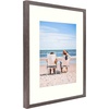 image:imageGolden State Art 12x12 Picture Frame  Ivory Mat for 8x8 Photos  White Wood Grain Style  Wall Display  Great for Weddings Photos Anniversary Photos Memories PaintingGray