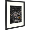 image:imageGolden State Art 12x12 Picture Frame  Ivory Mat for 8x8 Photos  White Wood Grain Style  Wall Display  Great for Weddings Photos Anniversary Photos Memories PaintingBlack