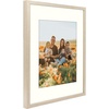 image:imageGolden State Art 12x12 Picture Frame  Ivory Mat for 8x8 Photos  White Wood Grain Style  Wall Display  Great for Weddings Photos Anniversary Photos Memories PaintingBeige