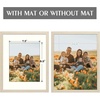 image:imageGolden State Art 12x12 Picture Frame  Ivory Mat for 8x8 Photos  White Wood Grain Style  Wall Display  Great for Weddings Photos Anniversary Photos Memories PaintingBeige