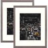 image:imageGolden State Art 12x12 Picture Frame  Ivory Mat for 8x8 Photos  White Wood Grain Style  Wall Display  Great for Weddings Photos Anniversary Photos Memories PaintingGray