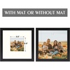 image:imageGolden State Art 12x12 Picture Frame  Ivory Mat for 8x8 Photos  White Wood Grain Style  Wall Display  Great for Weddings Photos Anniversary Photos Memories PaintingBlack