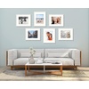 image:imageGolden State Art 12x12 Picture Frame  Ivory Mat for 8x8 Photos  White Wood Grain Style  Wall Display  Great for Weddings Photos Anniversary Photos Memories PaintingWhite