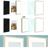 image:imageGolden State Art 12x12 Picture Frame  Ivory Mat for 8x8 Photos  White Wood Grain Style  Wall Display  Great for Weddings Photos Anniversary Photos Memories PaintingBeige