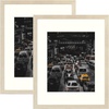image:imageGolden State Art 12x12 Picture Frame  Ivory Mat for 8x8 Photos  White Wood Grain Style  Wall Display  Great for Weddings Photos Anniversary Photos Memories PaintingBeige