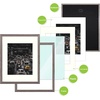 image:imageGolden State Art 12x12 Picture Frame  Ivory Mat for 8x8 Photos  White Wood Grain Style  Wall Display  Great for Weddings Photos Anniversary Photos Memories PaintingGray