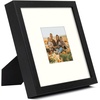 image:imageGolden State Art 12x12 Picture Frame  Ivory Mat for 8x8 Photos  White Wood Grain Style  Wall Display  Great for Weddings Photos Anniversary Photos Memories PaintingBlack