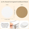 image:imageGolden State Art 25 Pack 3 Inch Round Corrugated Cardboard Sheets Brown  2mm Thick Flat Packaging Cardboard Pads Circle Paper Sheets For Kids DIY Crafts For Wedding Christmas Festival DecorWhite