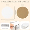 image:imageGolden State Art 25 Pack 3 Inch Round Corrugated Cardboard Sheets Brown  2mm Thick Flat Packaging Cardboard Pads Circle Paper Sheets For Kids DIY Crafts For Wedding Christmas Festival DecorWhite