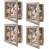 image:imageGolden State Art 8x8 Black Shadow Box Frame 2inch Depth  6 Pins Included Letter Stickers 3D Picture Frame Great for Collages Collections MementosBaby Items WeddingLight Brown