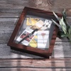 image:imageGolden State Art 8x8 Black Shadow Box Frame 2inch Depth  6 Pins Included Letter Stickers 3D Picture Frame Great for Collages Collections MementosBaby Items WeddingBrown