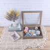 image:imageGolden State Art 8x8 Black Shadow Box Frame 2inch Depth  6 Pins Included Letter Stickers 3D Picture Frame Great for Collages Collections MementosBaby Items WeddingLight Brown