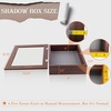 image:imageGolden State Art 8x8 Black Shadow Box Frame 2inch Depth  6 Pins Included Letter Stickers 3D Picture Frame Great for Collages Collections MementosBaby Items WeddingBrown